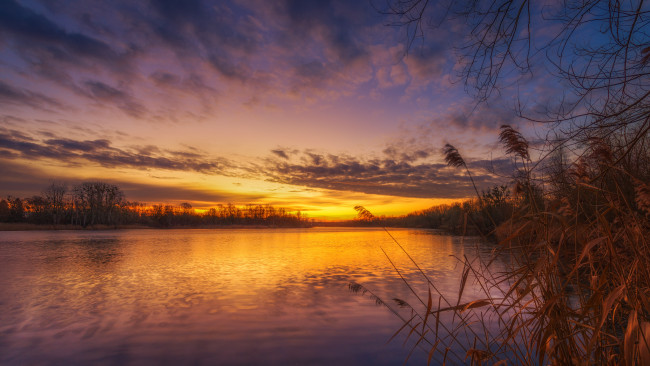 Обои картинки фото природа, восходы, закаты, простор