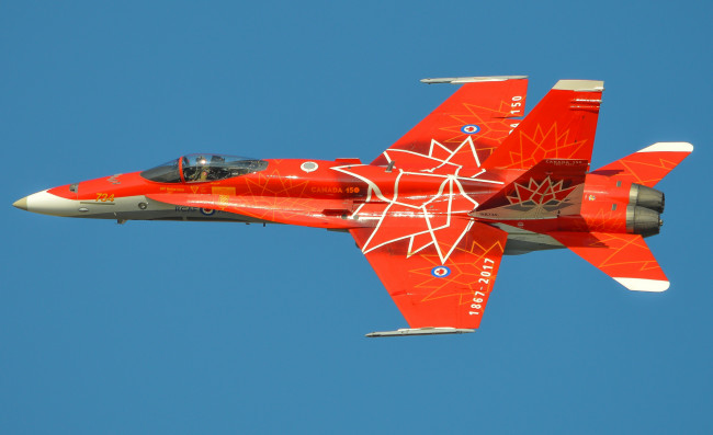 Обои картинки фото cf-18 hornet, авиация, боевые самолёты, ввс