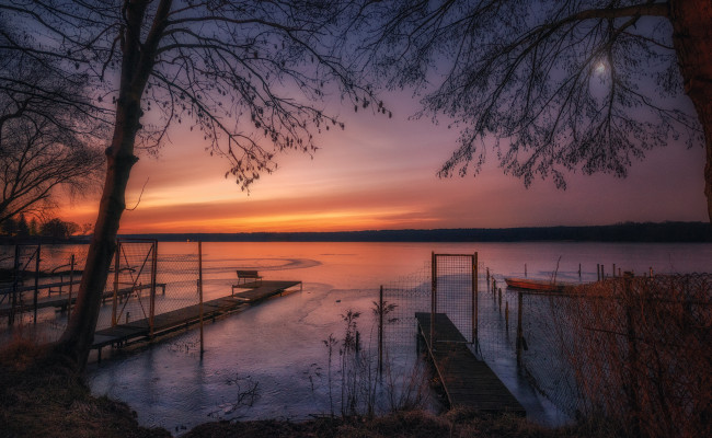 Обои картинки фото природа, восходы, закаты, простор