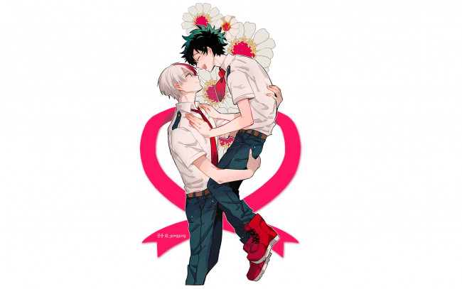 Обои картинки фото аниме, boku no hero academia, моя, геройская, академия