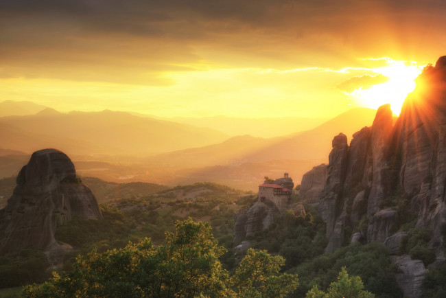 Обои картинки фото природа, восходы, закаты, простор