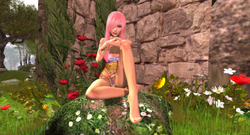 Картинка 3д+графика люди+ people фон взгляд девушка