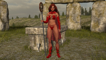 Картинка 3д+графика фантазия+ fantasy фон взгляд девушка