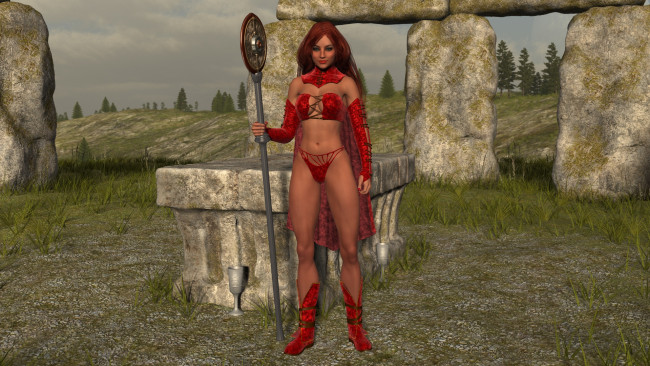 Обои картинки фото 3д графика, фантазия , fantasy, фон, взгляд, девушка