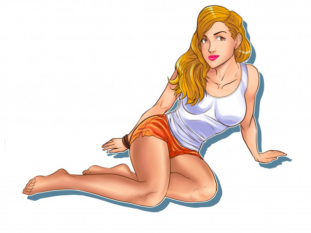 Обои картинки фото рисованное, люди, девушка, фон, взгляд