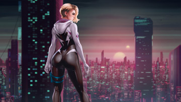 Картинка рисованное комиксы artwork marvel comics spider gwen