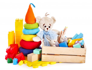 Картинка разное игрушки ящик