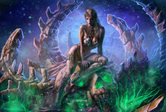 Картинка фэнтези девушки edikt art ведьма