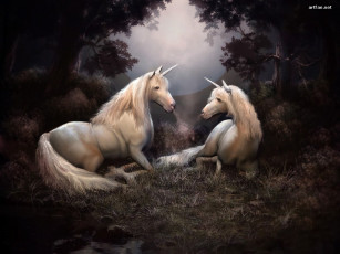 Картинка фэнтези единороги