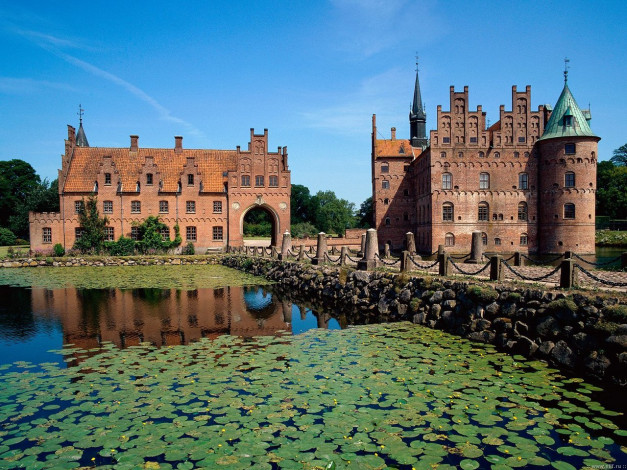 Обои картинки фото города, дворцы, замки, крепости, egeskov castle, denmark