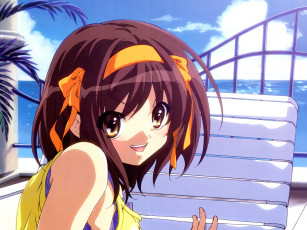 Картинка аниме the melancholy of haruhi suzumiya