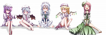 Картинка аниме touhou remilia scarlet flandre izayoi sakuya patchouli knowledge hong meiling