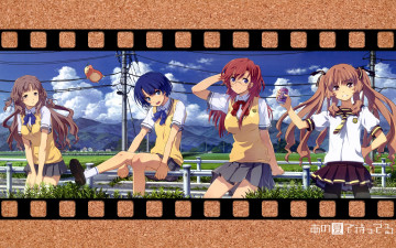 Картинка аниме ano natsu de matteru девушки