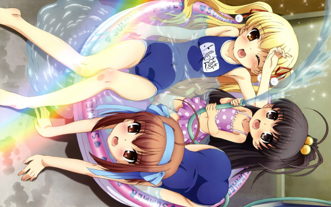 Обои картинки фото аниме, papa, no, iukoto, kikinasai, девушки