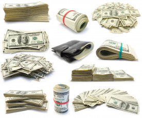 Картинка разное золото купюры монеты коллаж доллары деньги