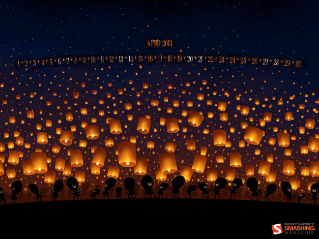 Обои картинки фото календари, рисованные, векторная, графика, фонарики