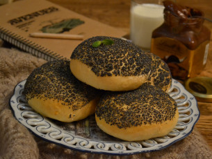 Картинка еда хлеб +выпечка булочки мак выпечка