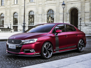 обоя автомобили, citroen, красный, 2014, concept, 5ls, r, ds