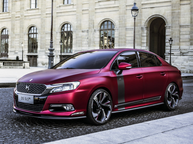 Обои картинки фото автомобили, citroen, красный, 2014, concept, 5ls, r, ds