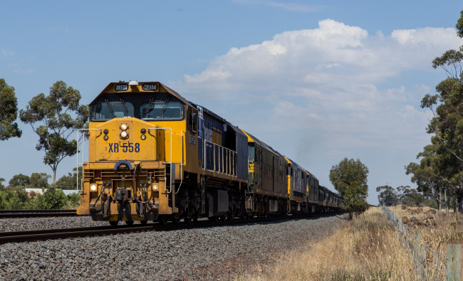 Обои картинки фото техника, поезда, железная, состав, дорога, рельсы, локомотив