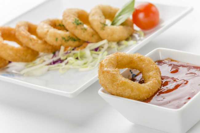 Обои картинки фото еда, вторые блюда, кетчуп, пончик