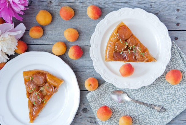 Обои картинки фото еда, пироги, абрикосы