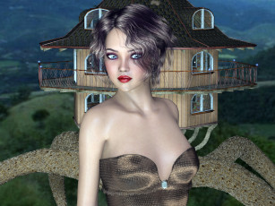 Картинка 3д+графика люди+ people фон взгляд девушка