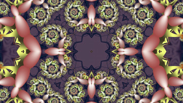 Картинка 3д+графика фракталы+ fractal цвета фон узор