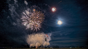 Картинка разное салюты +фейерверки фейерверк ночь