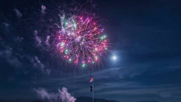 Картинка разное салюты +фейерверки фейерверк ночь