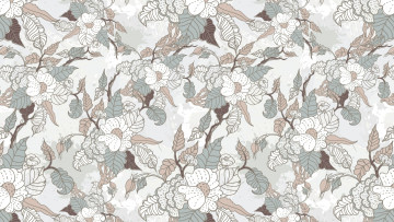 Картинка векторная+графика цветы+ flowers цветочный орнамент листья цветы