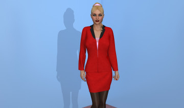 Картинка 3д+графика люди+ people взгляд девушка блондинка фон