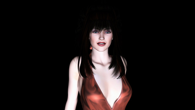 Обои картинки фото 3д графика, люди , people, фон, взгляд, девушка