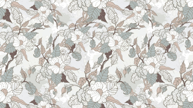 Обои картинки фото векторная графика, цветы , flowers, цветочный, орнамент, листья, цветы
