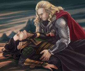 Картинка рисованное кино тор локи