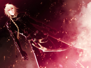 Картинка аниме lamento ликс коса уши искры