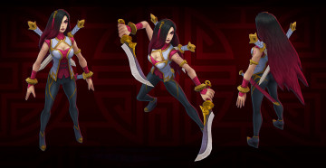 Картинка рисованное комиксы взгляд фон девушка меч