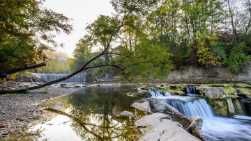 Картинка природа водопады скалы река водопад пейзаж k деревья