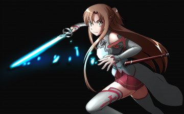 Картинка аниме sword+art+online девушка взгляд фон