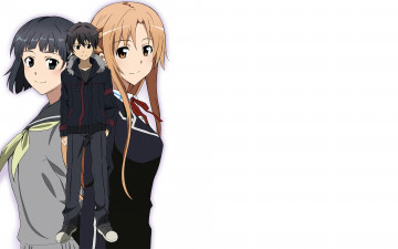 Картинка аниме sword+art+online девушка взгляд фон
