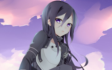 Картинка аниме sword+art+online девушка взгляд фон