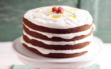 Картинка еда торты крем цедра малина