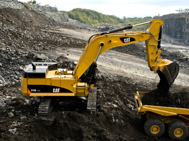Обои картинки фото техника, экскаваторы, caterpillar