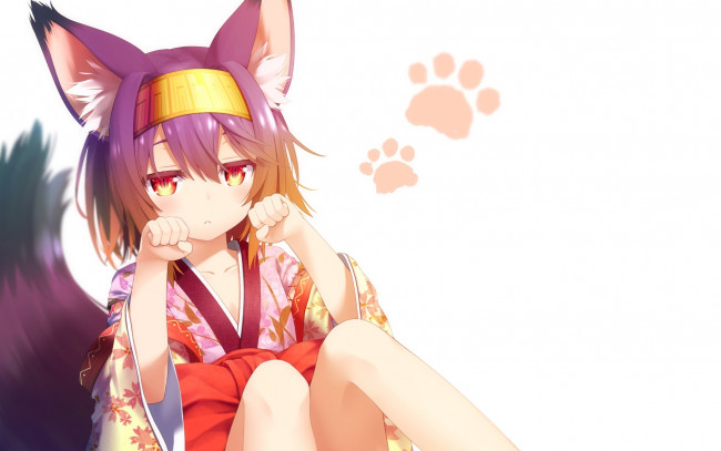 Обои картинки фото аниме, no game no life, девушка, взгляд, фон