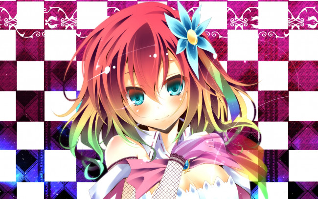 Обои картинки фото аниме, no game no life, девушка, взгляд, фон