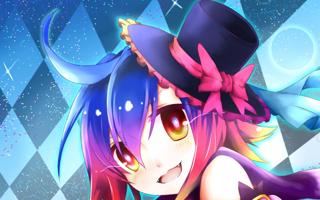 Обои картинки фото аниме, no game no life, фон, взгляд, девушка
