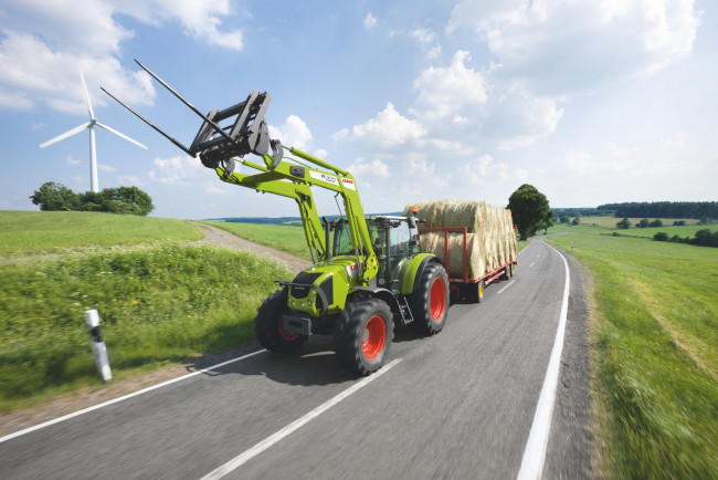 Обои картинки фото техника, фронтальные погрузчики, claas