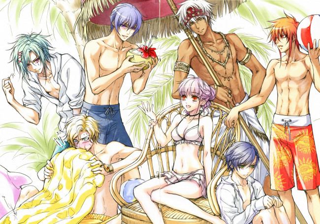 Обои картинки фото аниме, wand of fortune, парни