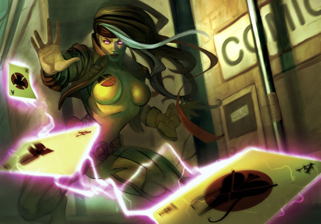 Обои картинки фото рисованное, комиксы, карты, униформа, взгляд, фон, девушка