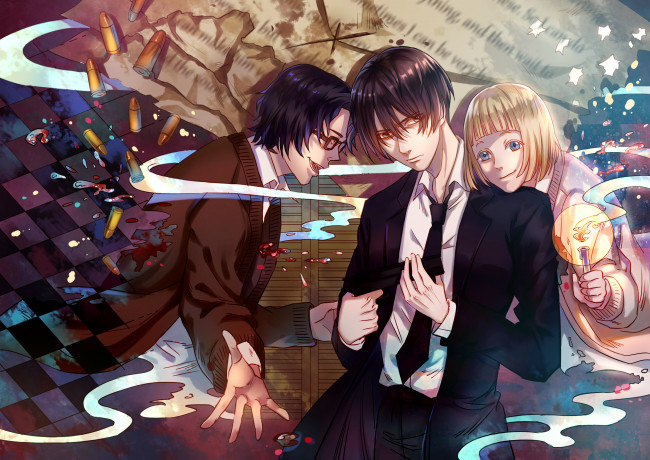 Обои картинки фото аниме, 91 days, персонажи